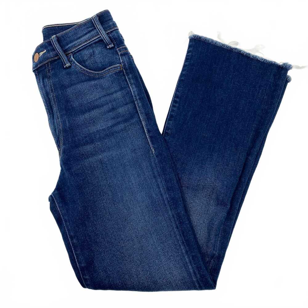 Mother Dark Wash Hustler Ankle Fray Jeans | Women’s Regular 24
